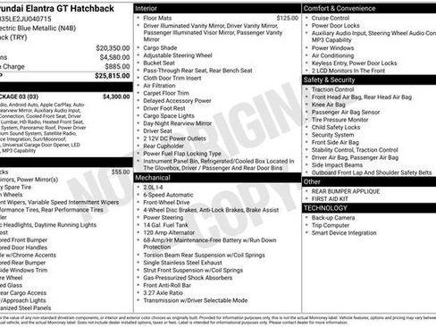 Used 2018 Hyundai Elantra GT w/ Tech Package 03 FWD image 2