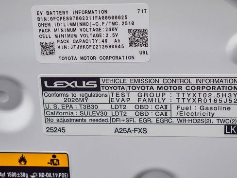 New 2026 Lexus NX 450h+ NX 450h+ Premium image 26