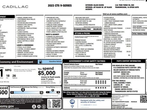 Used 2023 Cadillac CT5 V w/ Premium Package image 54