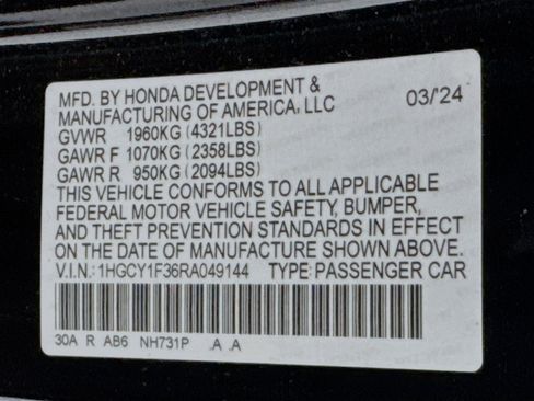 Certified 2024 Honda Accord EX image 31