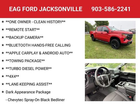 Used 2025 Chevrolet Silverado 1500 Custom Trail Boss w/ Dark Appearance Package AWD/4WD image 4