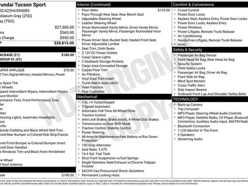 Used 2017 Hyundai Tucson Sport w/ Cargo Package AWD/4WD image 32
