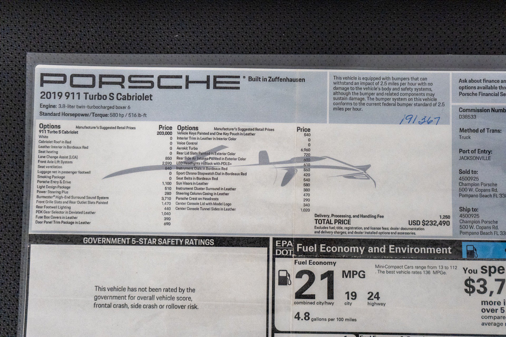 Used 2019 Porsche 911 Turbo S AWD/4WD image 25