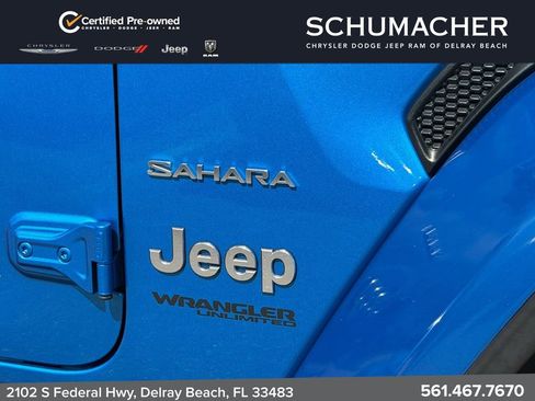Certified 2022 Jeep Wrangler Unlimited Sahara w/ LED Lighting Group AWD/4WD image 10