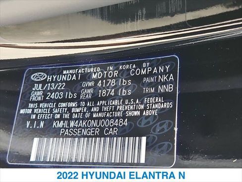 Used 2022 Hyundai Elantra N FWD image 27