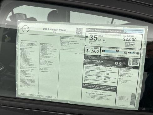 New 2025 Nissan Versa SV w/ Trunk Package image 8