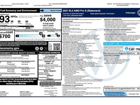 Used 2021 Volkswagen ID.4 Pro S w/ Gradient Package image 3