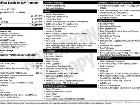 Used 2020 Cadillac Escalade ESV Premium Luxury AWD/4WD image 3