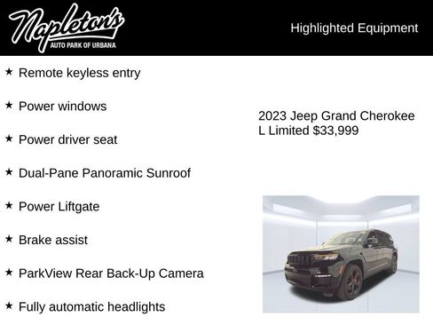 Used 2023 Jeep Grand Cherokee L Limited w/ Black Appearance Package AWD/4WD image 7