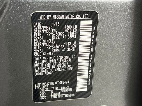 Used 2015 INFINITI QX80 Luxe w/ 22" Wheel Package image 41