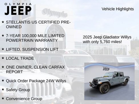 Certified 2025 Jeep Gladiator Willys image 7