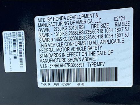 Used 2024 Honda Odyssey EX-L image 31