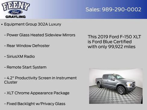 Certified 2019 Ford F150 XLT w/ Equipment Group 302A Luxury AWD/4WD image 9