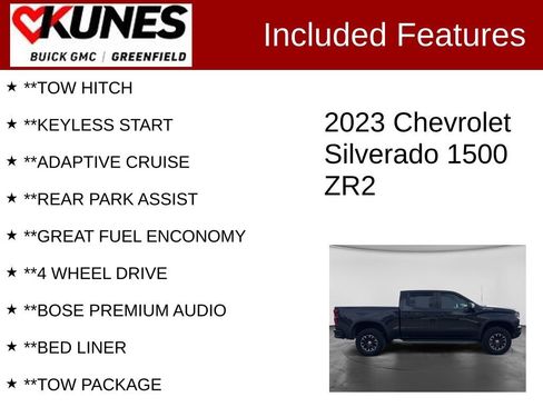 Used 2023 Chevrolet Silverado 1500 ZR2 w/ Technology Package AWD/4WD image 3