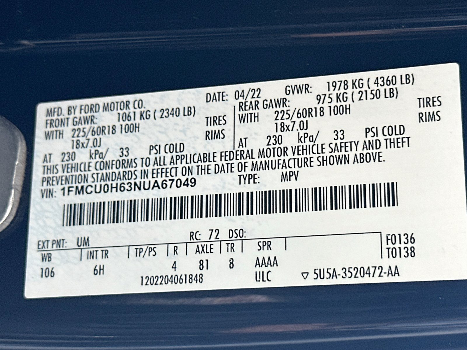 Used 2022 Ford Escape SEL FWD image 32