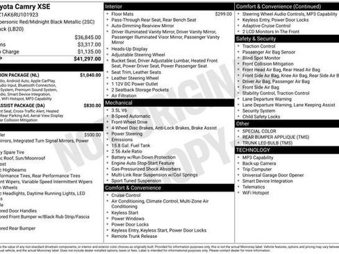 Certified 2024 Toyota Camry XSE w/ Navigation Package FWD image 36