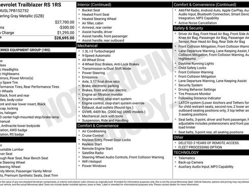 Used 2023 Chevrolet TrailBlazer RS AWD/4WD image 11