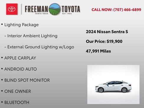 Used 2024 Nissan Sentra S w/ Lighting Package FWD image 5