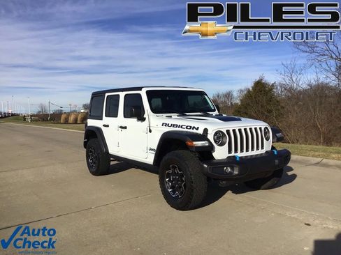 Used 2022 Jeep Wrangler Unlimited Rubicon 4xe w/ Cold Weather Group image 1