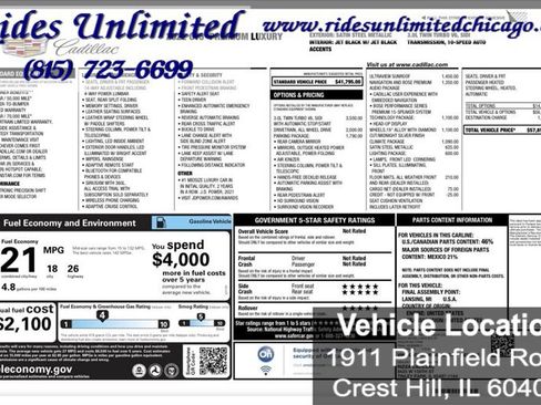 Used 2022 Cadillac CT5 Premium Luxury w/ Parking Package AWD/4WD image 8