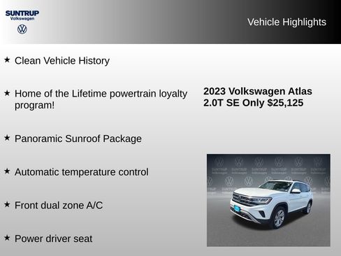 Used 2023 Volkswagen Atlas SE w/ Panoramic Sunroof Package FWD image 8