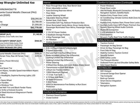 Used 2022 Jeep Wrangler Unlimited Rubicon 4xe w/ Safety Group image 9