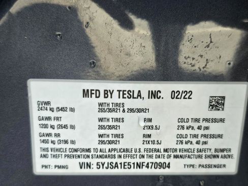 Used 2022 Tesla Model S AWD image 34