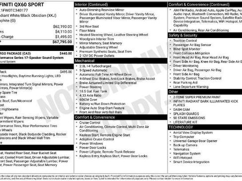 Certified 2026 INFINITI QX60 Sport w/ Dark Cargo Package AWD/4WD image 29