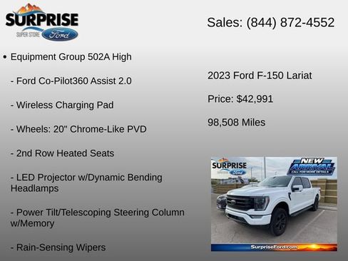 Used 2023 Ford F150 Lariat w/ Equipment Group 502A High AWD/4WD image 15