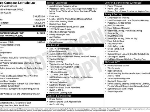 Used 2023 Jeep Compass Latitude w/ Mopar Graphics Package AWD/4WD image 43