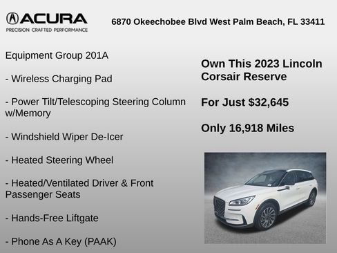 Used 2023 Lincoln Corsair Reserve w/ Equipment Group 201A FWD image 6