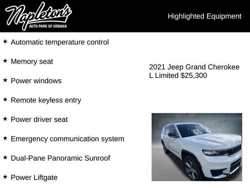 Used 2021 Jeep Grand Cherokee L Limited AWD/4WD image 5