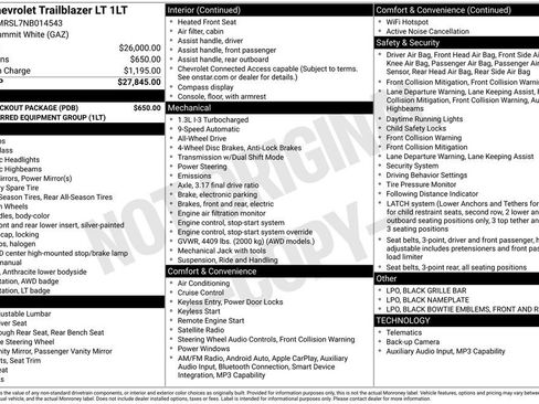 Used 2022 Chevrolet TrailBlazer LT w/ LPO, Blackout Package AWD/4WD image 4