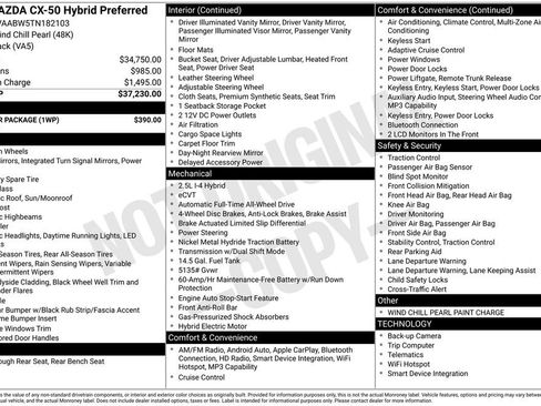New 2026 MAZDA CX-50 2.5 Hybrid w/ Weather Package AWD/4WD image 38