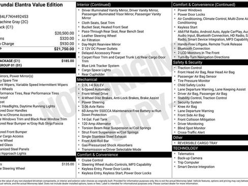 Used 2019 Hyundai Elantra Value Edition w/ Cargo Package FWD image 17