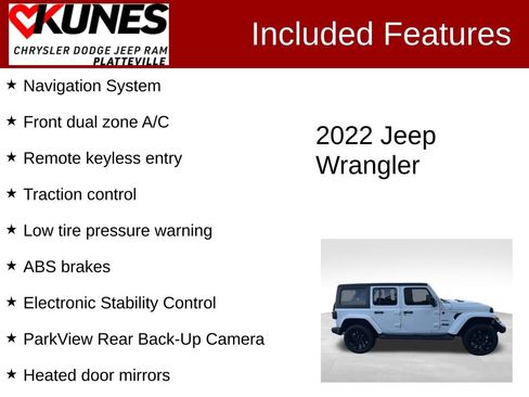 Used 2022 Jeep Wrangler Unlimited Sahara 4xe w/ Cold Weather Group image 2