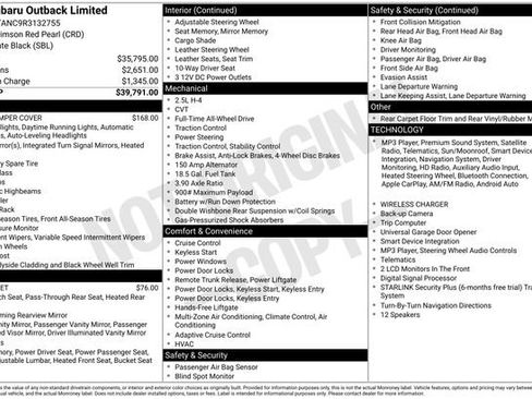 Used 2024 Subaru Outback Limited AWD/4WD image 2