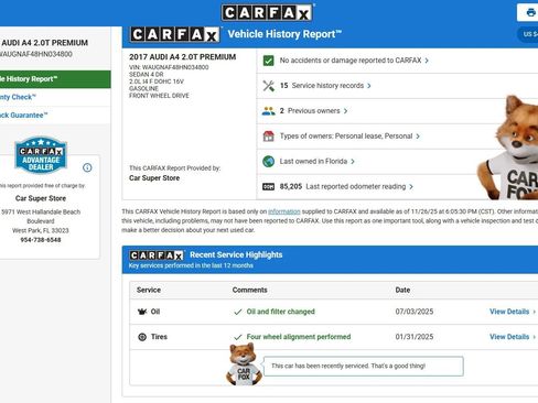 Used 2017 Audi A4 2.0T Premium w/ Convenience Package image 2