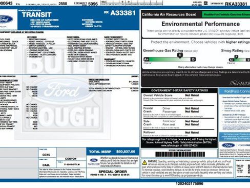 Used 2024 Ford Transit 250 Low Roof w/ Exterior Upgrade Package RWD image 3