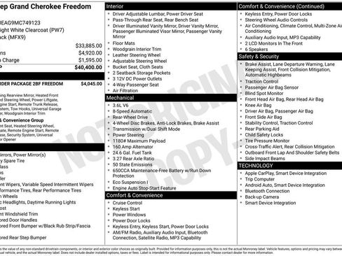 Used 2021 Jeep Grand Cherokee Freedom Edition RWD image 6