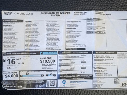 Used 2025 Cadillac Escalade ESV Sport Platinum image 22