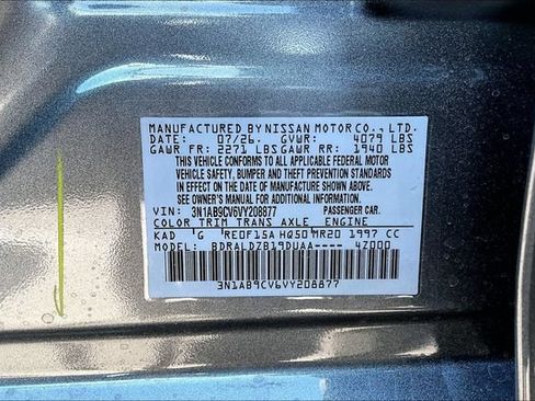 New 2027 Nissan Sentra SV w/ Floor Mat Package FWD image 13