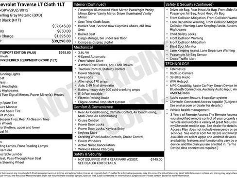Used 2023 Chevrolet Traverse LT w/ Midnight/Sport Edition FWD image 35