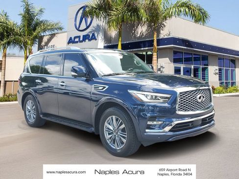 Used 2021 INFINITI QX80 Luxe w/ All-Season Package RWD image 1