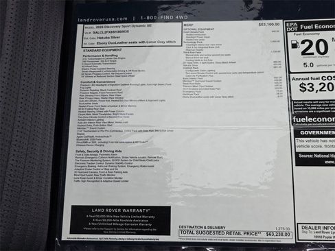 New 2025 Land Rover Discovery Sport Dynamic SE image 34