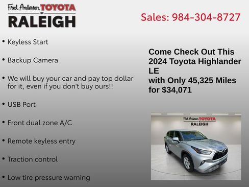 Used 2024 Toyota Highlander LE image 7