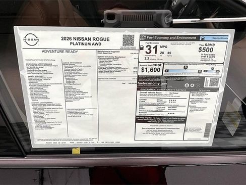 New 2026 Nissan Rogue Platinum w/ Platinum Premium Package image 37