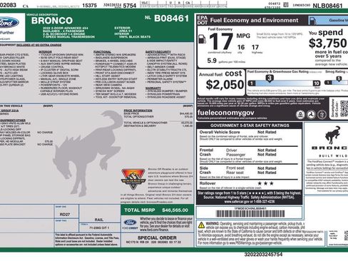 Certified 2022 Ford Bronco Badlands AWD/4WD image 3