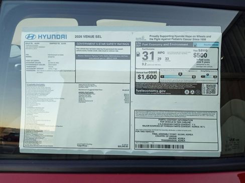 New 2026 Hyundai Venue SEL image 20