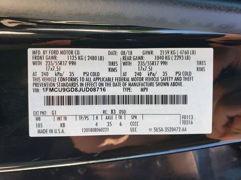 Used 2018 Ford Escape SE AWD/4WD image 25